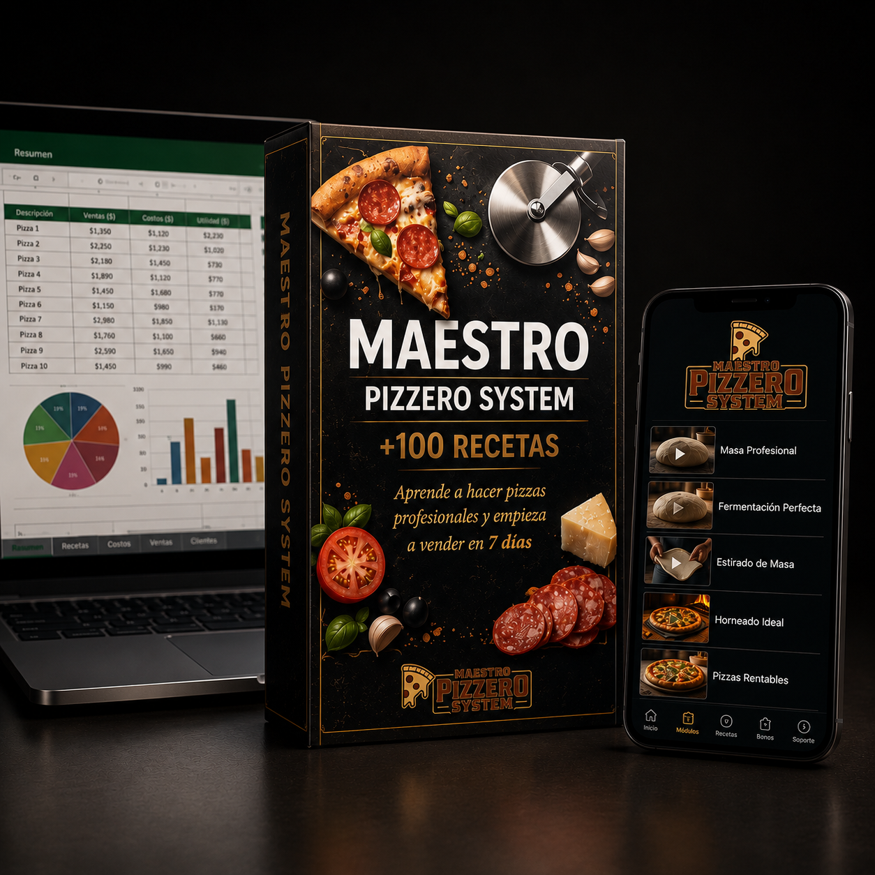 MAESTRO PIZZERO SYSTEM + 100 RECETAS + 7 BONUS